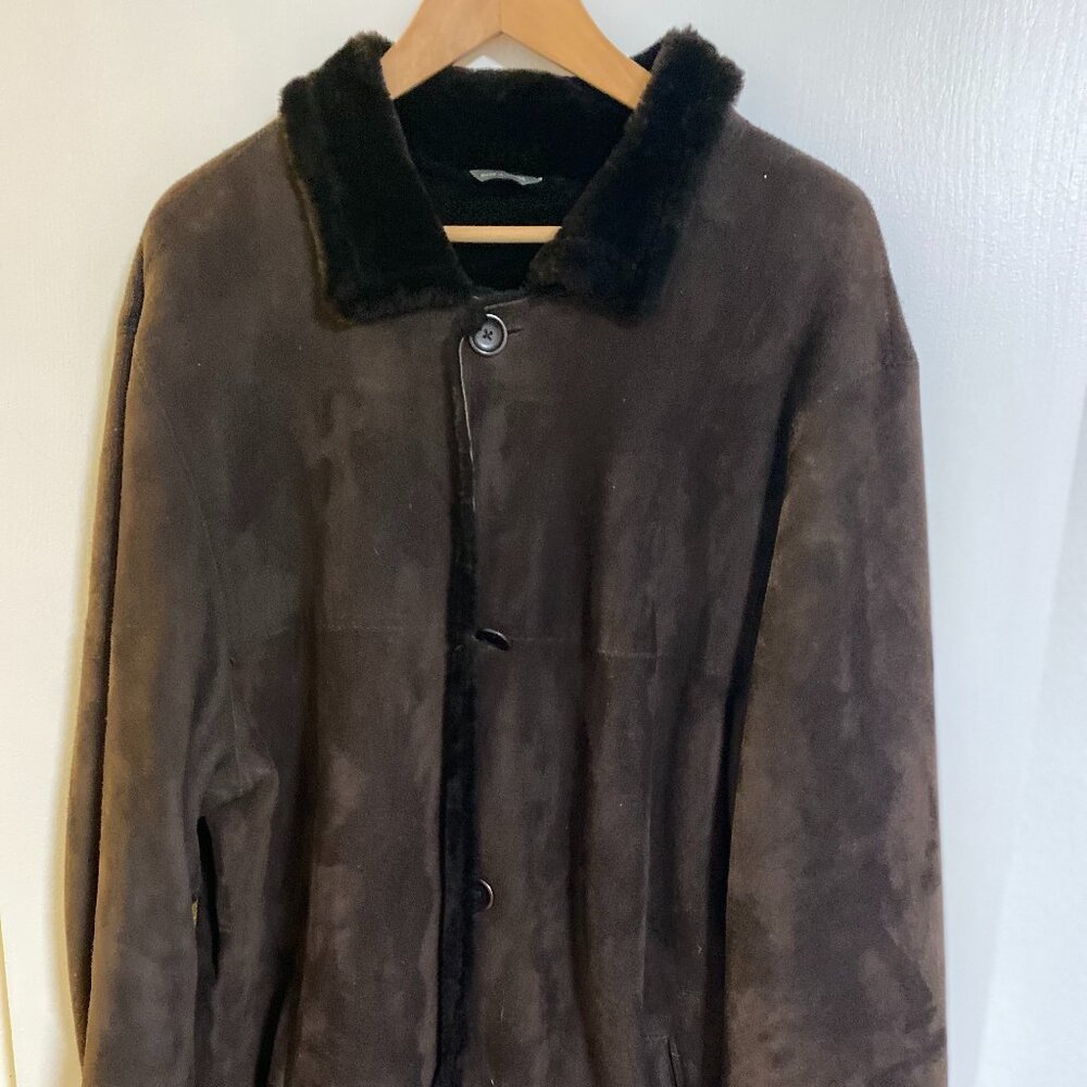 Banana Republic Shearling 3/4 jacket Brown. Size Large. Excellent condition $300